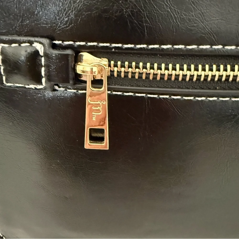 NWT~ Jessica Moore JM-386BLT Black Textured Camera Bag with Crossbody Strap
